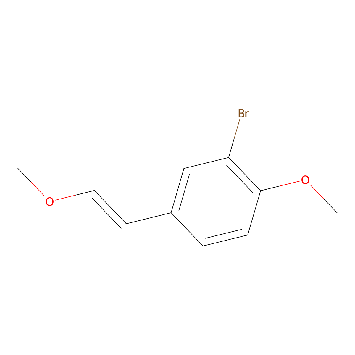 (E)-2-Bromo-1-methoxy-4-(2-methoxyvinyl)benzene molecular structure, CAS 207110-38-1
