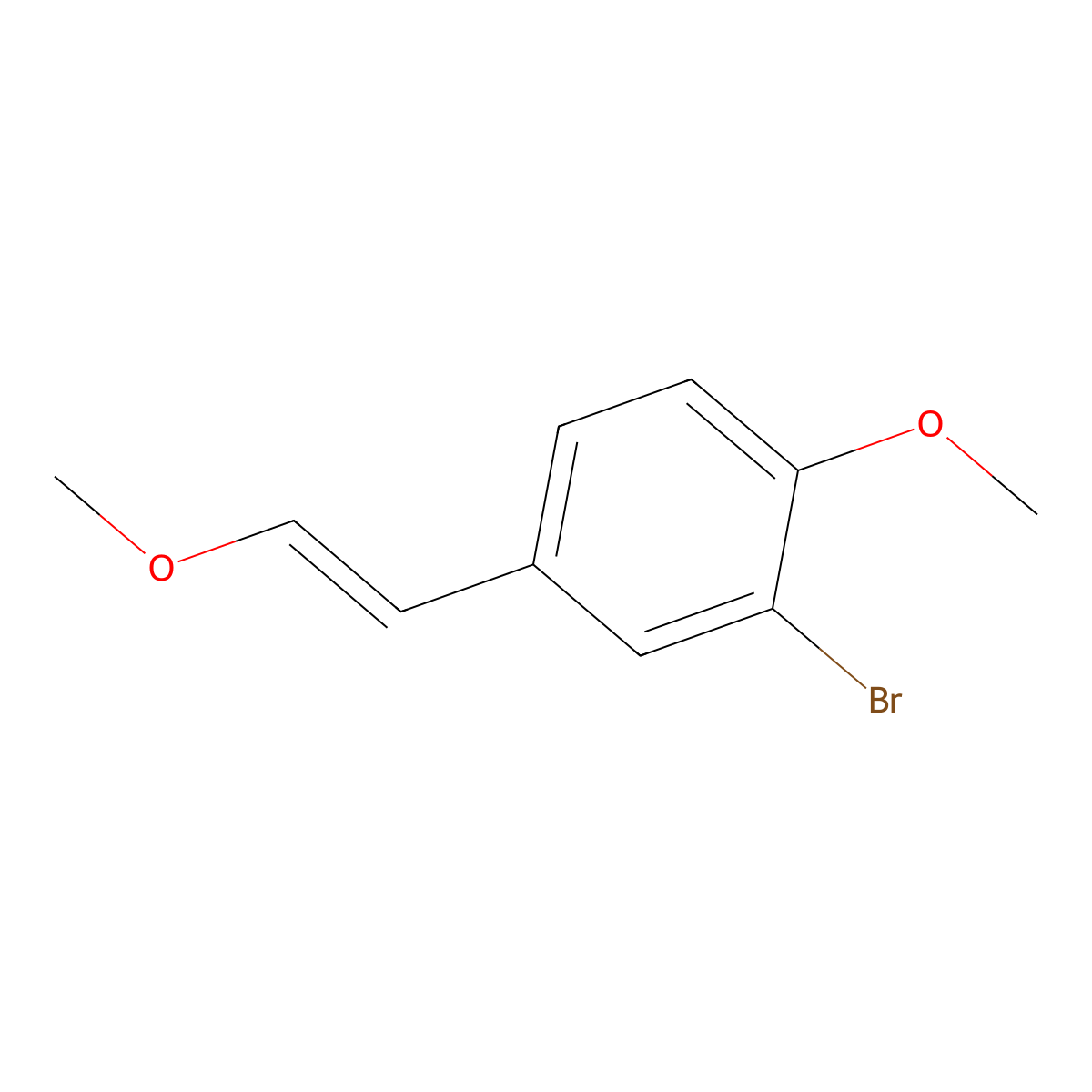 (E)-2-Bromo-1-methoxy-4-(2-methoxyvinyl)benzene molecular structure, CAS 207110-38-1