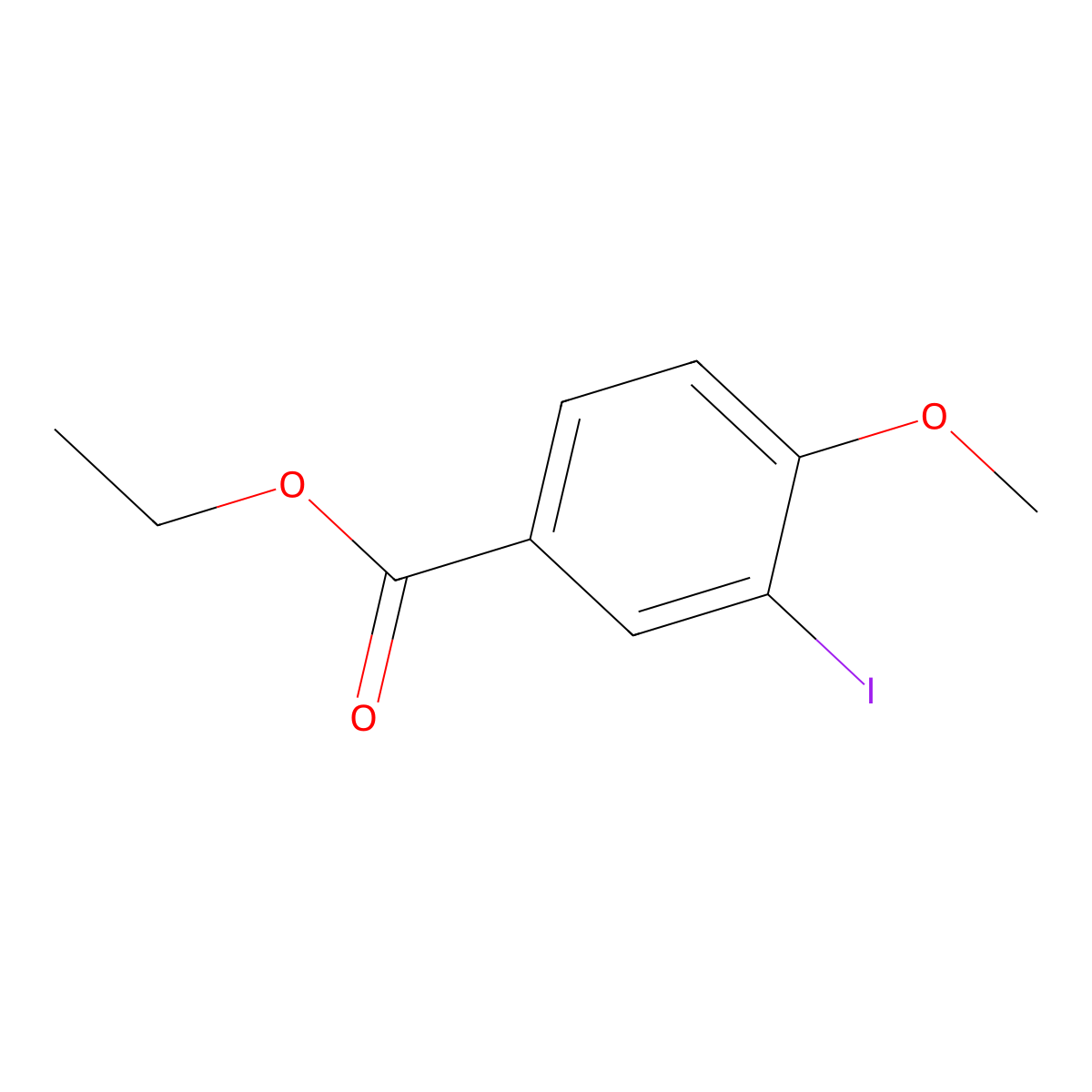 Ethyl 3-iodo-4-methoxybenzoate molecular structure, CAS 207115-38-6
