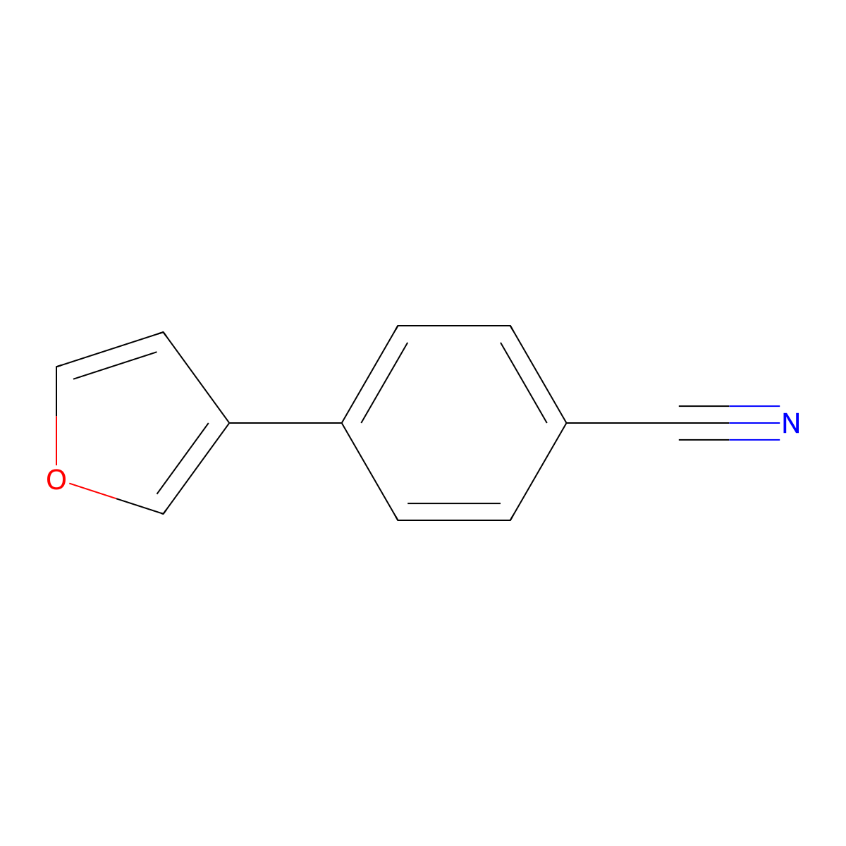 4-(Furan-3-yl)benzonitrile molecular structure, CAS 207119-82-2