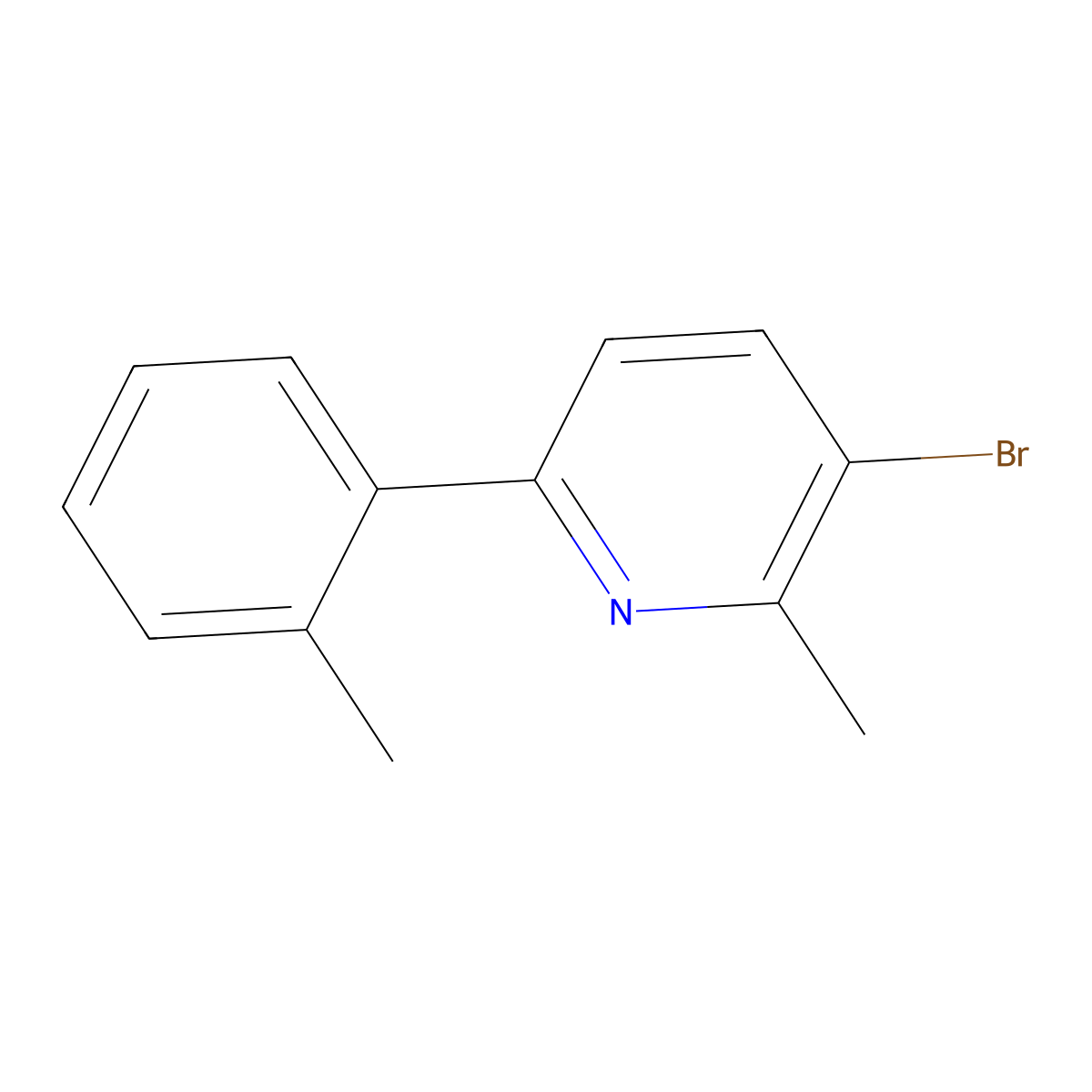 3-Bromo-2-methyl-6-(o-tolyl)pyridine molecular structure, CAS 2071190-43-5