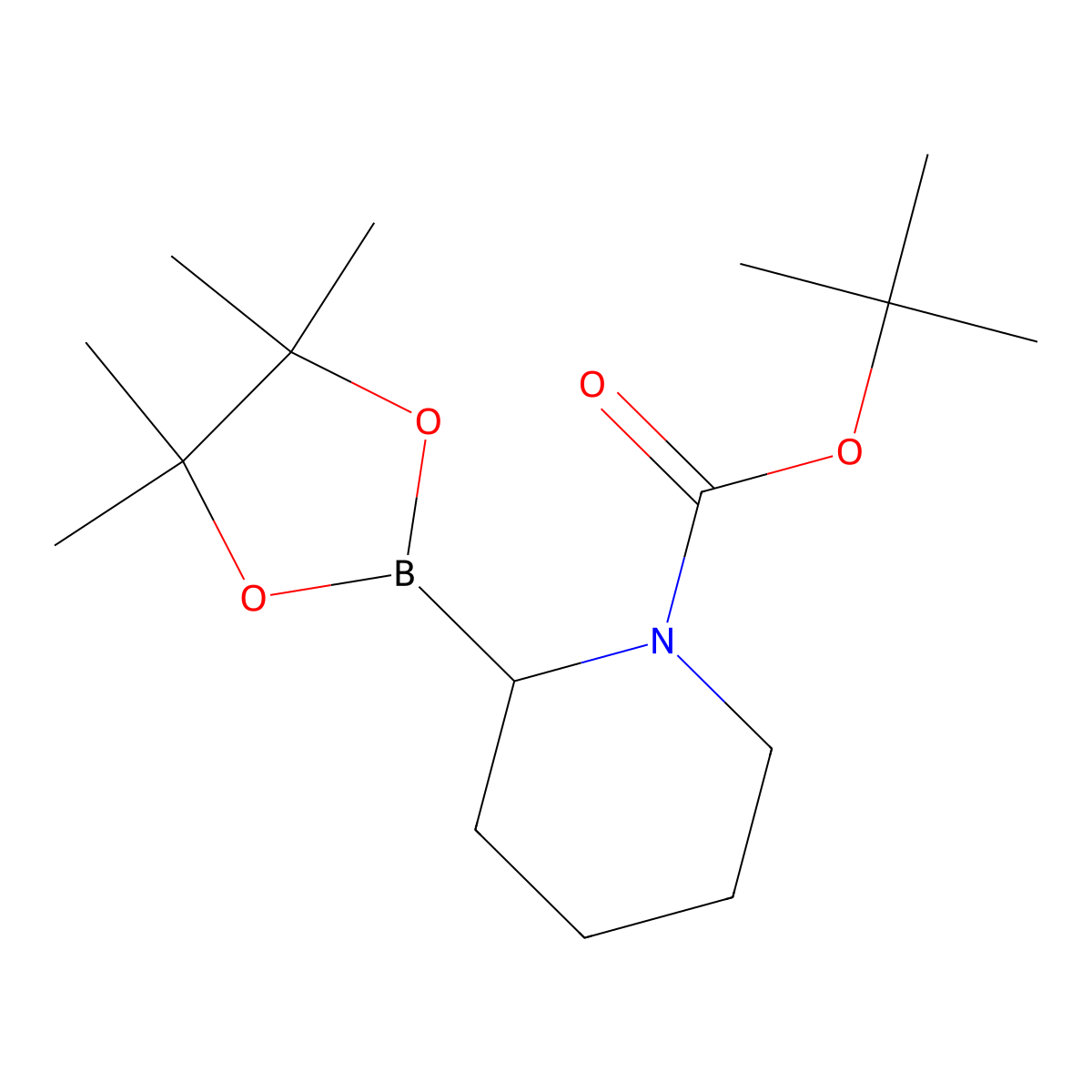 1-Piperidinecarboxylic acid, 2-(4,4,5,5-tetramethyl-1,3,2-dioxaborolan-2-yl)-, 1,1-dimethylethyl ester molecular structure, CAS 2071192-58-8