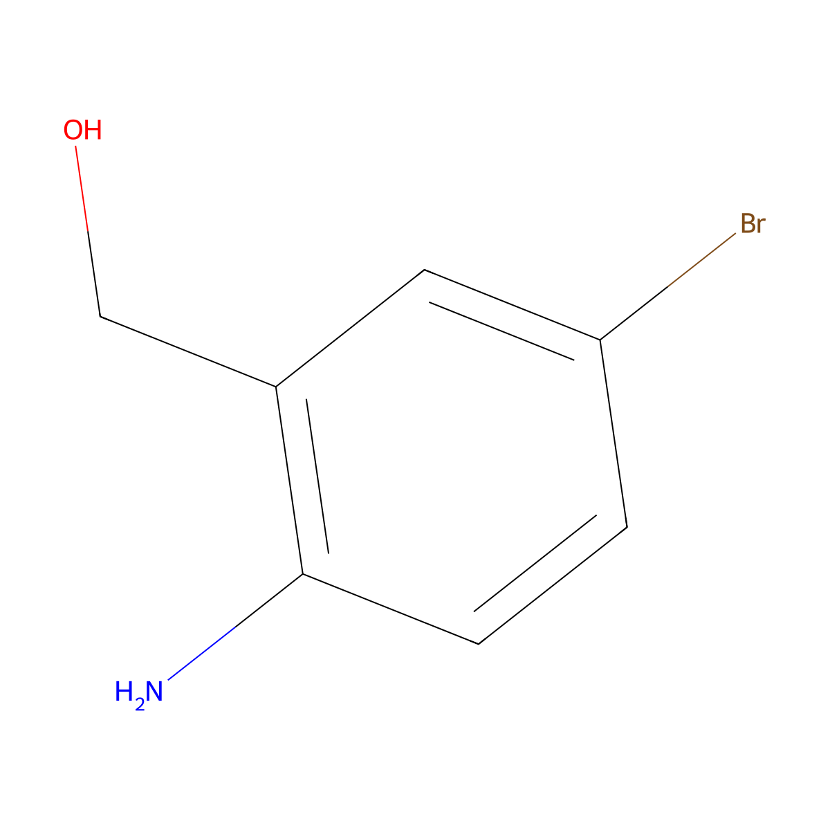 2-Amino-5-bromobenzenemethanol molecular structure, CAS 20712-12-3