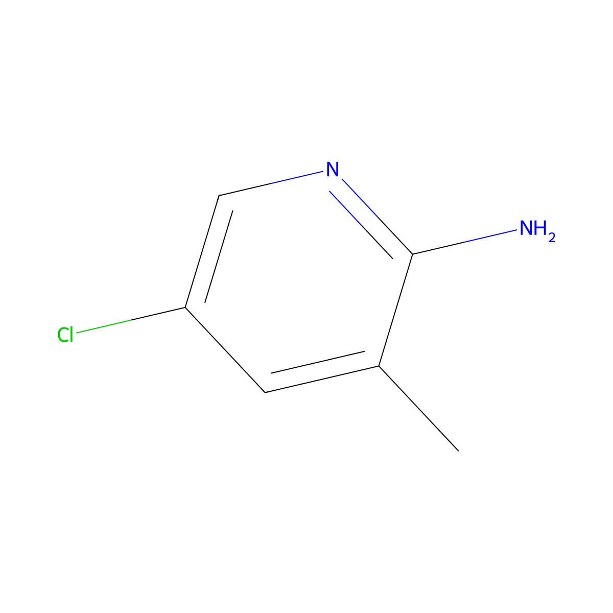 2-Amino-5-chloro-3-methylpyridine molecular structure, CAS 20712-16-7