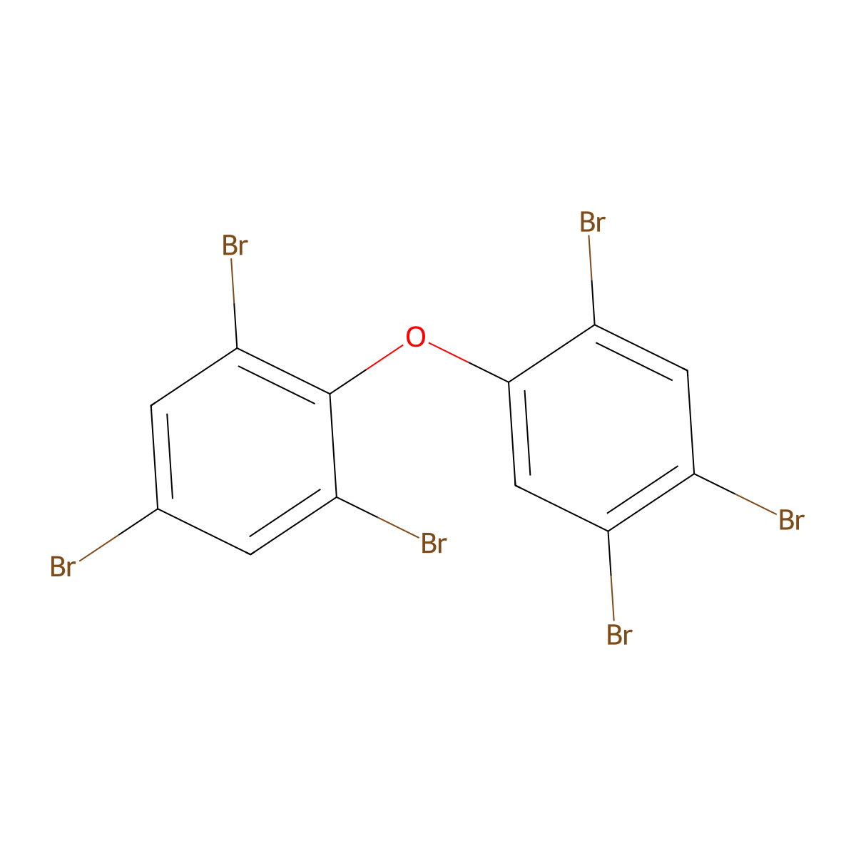 2,2',4,4',5,6'-Hexabromodiphenyl ether molecular structure, CAS 207122-15-4