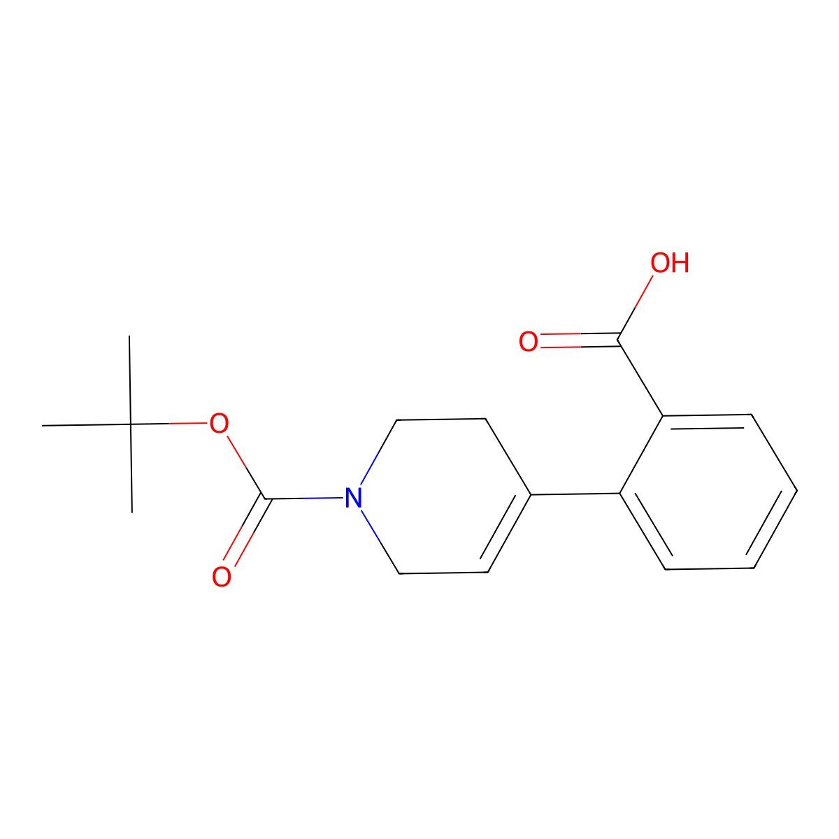 2-(1-(tert-Butoxycarbonyl)-1,2,3,6-tetrahydropyridin-4-yl)benzoic acid molecular structure, CAS 2071251-29-9