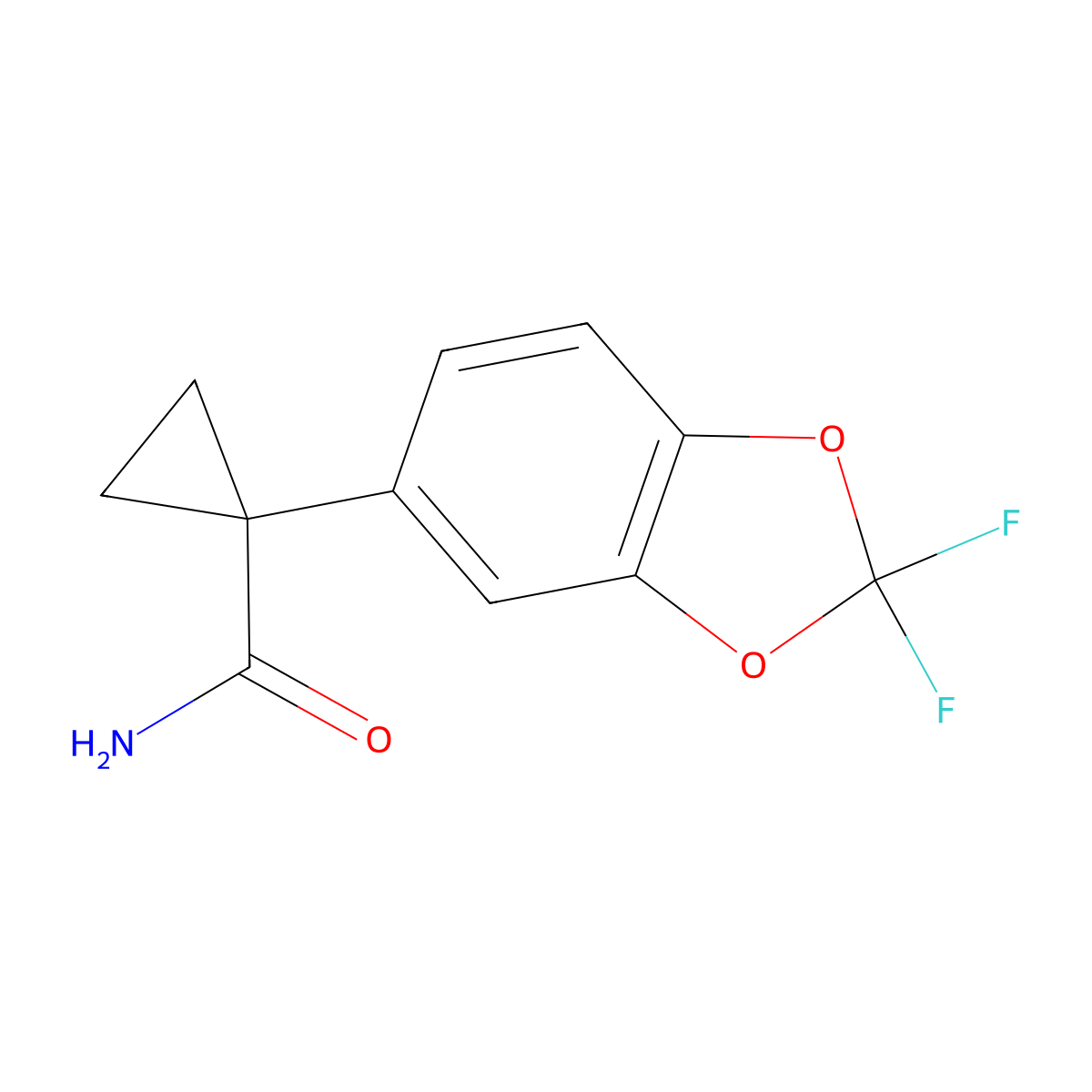 2,2-Difluorobenzo[d][1,3]dioxol-5-yl cyclopropanecarboxamide molecular structure, CAS 2071254-53-8