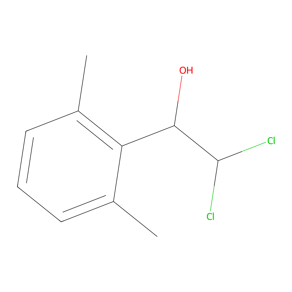 2,2-Dichloro-1-(2,6-dimethylphenyl)ethanol molecular structure, CAS 2071258-11-0