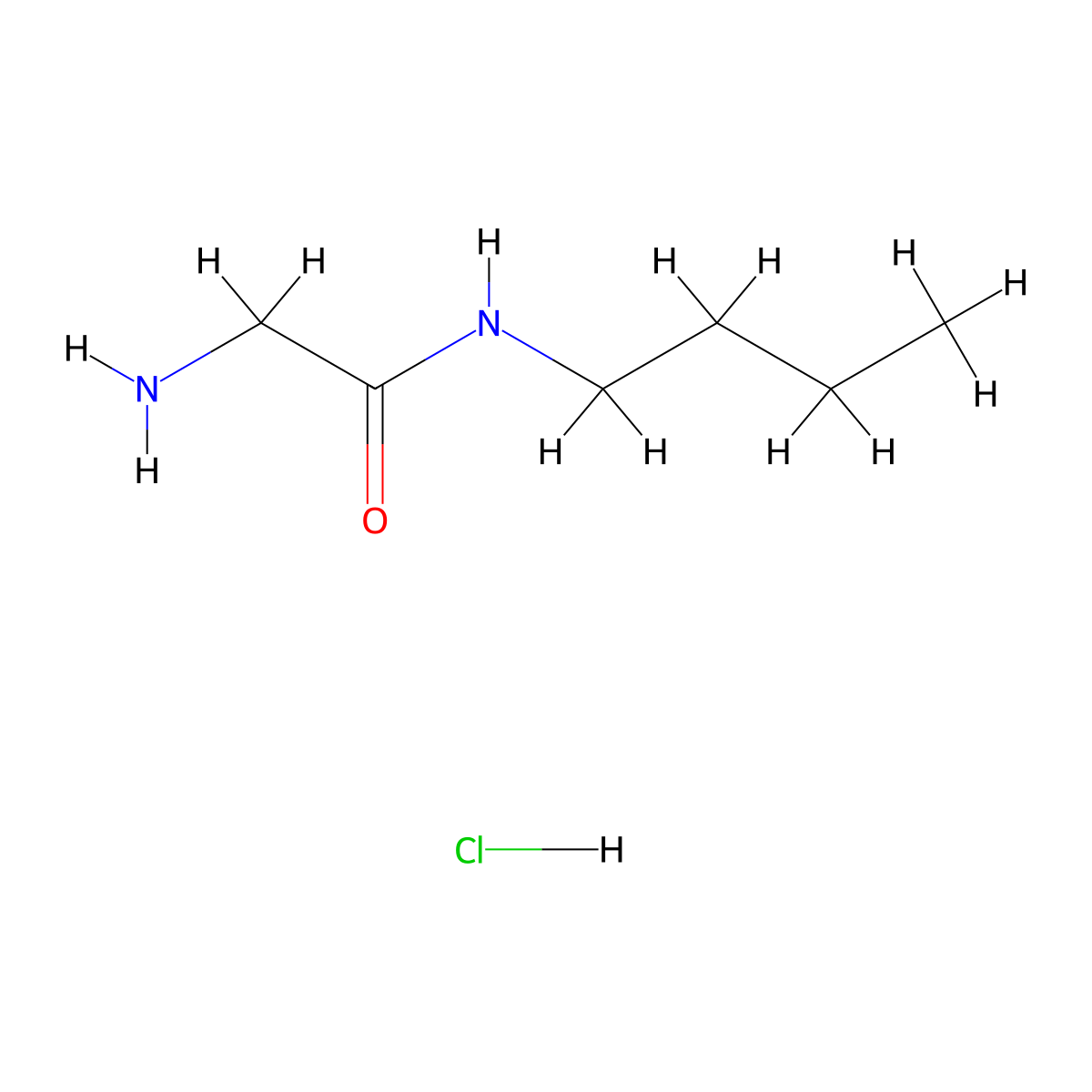 2-amino-N-butylacetamide hydrochloride molecular structure, CAS 207128-84-5