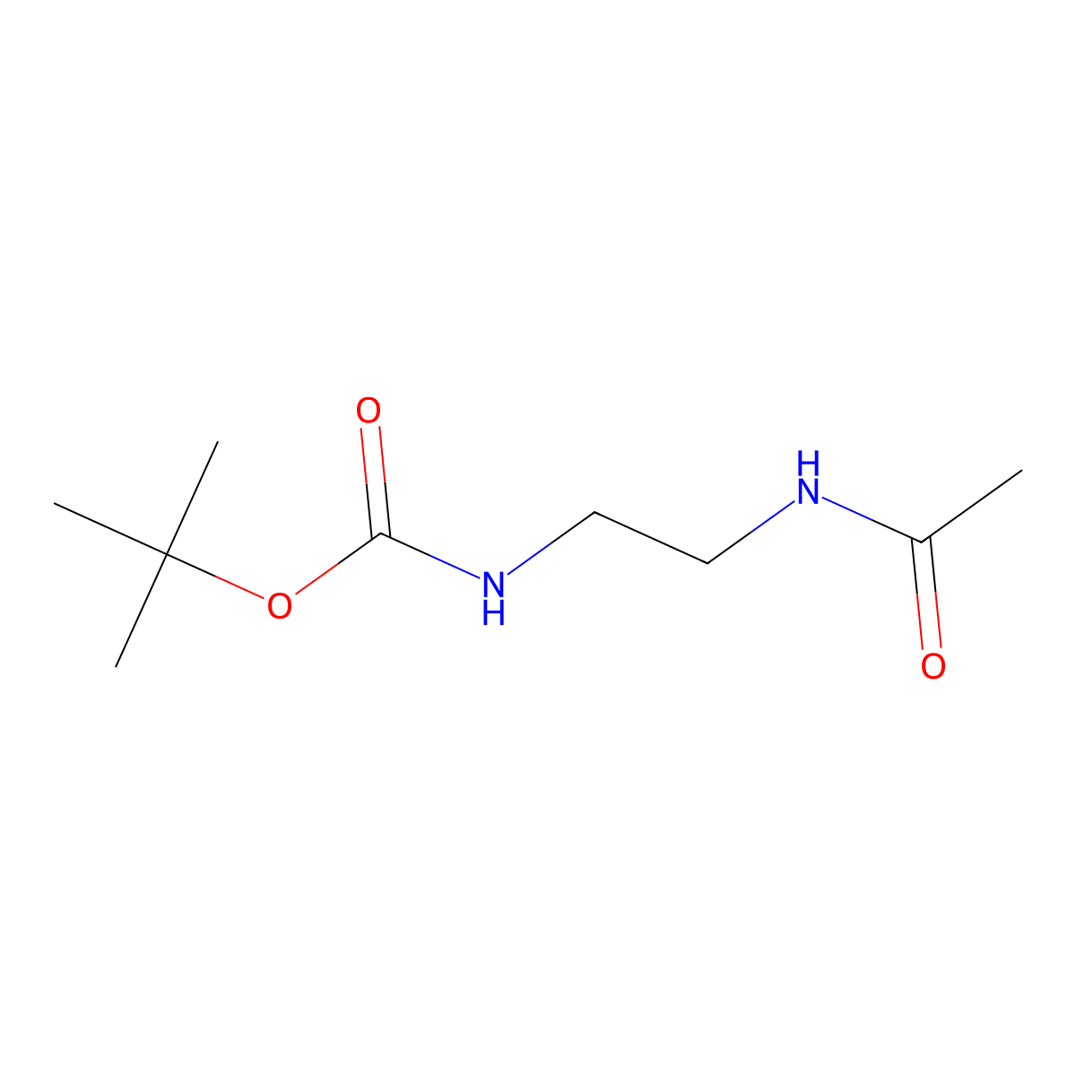 tert-Butyl (2-acetamidoethyl)carbamate molecular structure, CAS 207129-09-7