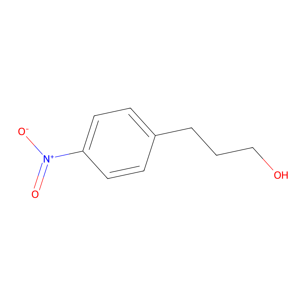 3-(4-Nitrophenyl)propan-1-ol molecular structure, CAS 20716-25-0