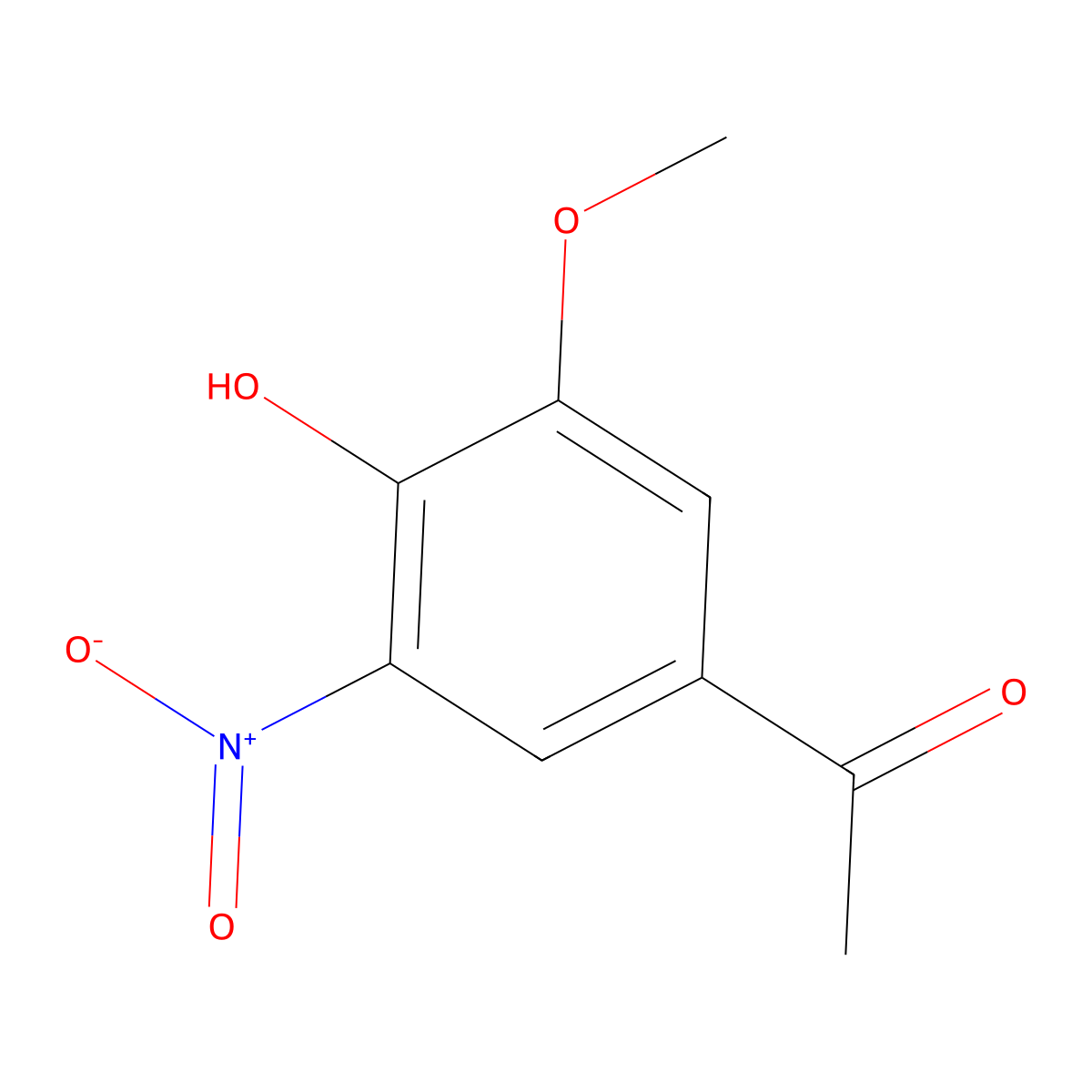 1-(4-Hydroxy-3-methoxy-5-nitrophenyl)ethanone molecular structure, CAS 20716-41-0