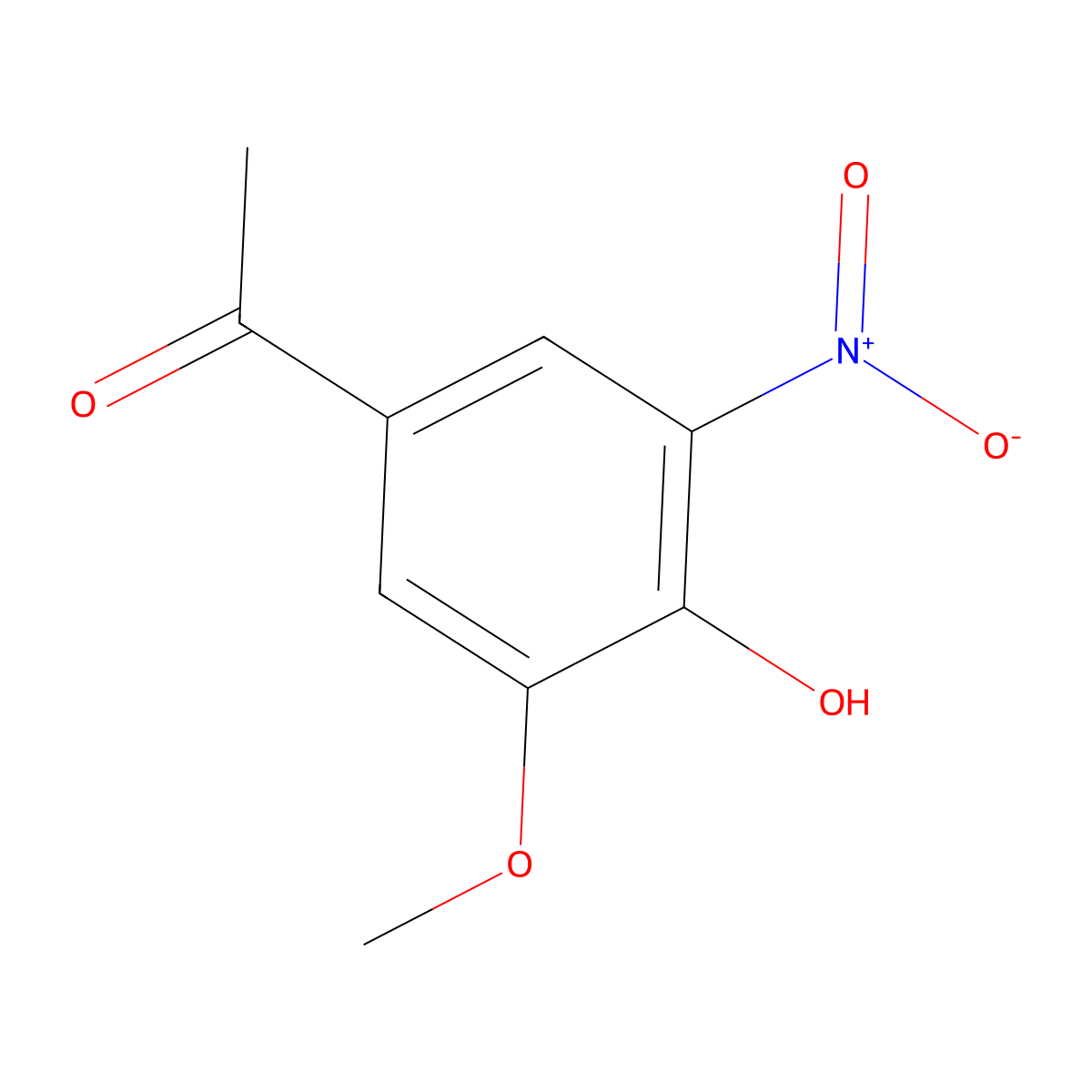 1-(4-Hydroxy-3-methoxy-5-nitrophenyl)ethanone molecular structure, CAS 20716-41-0