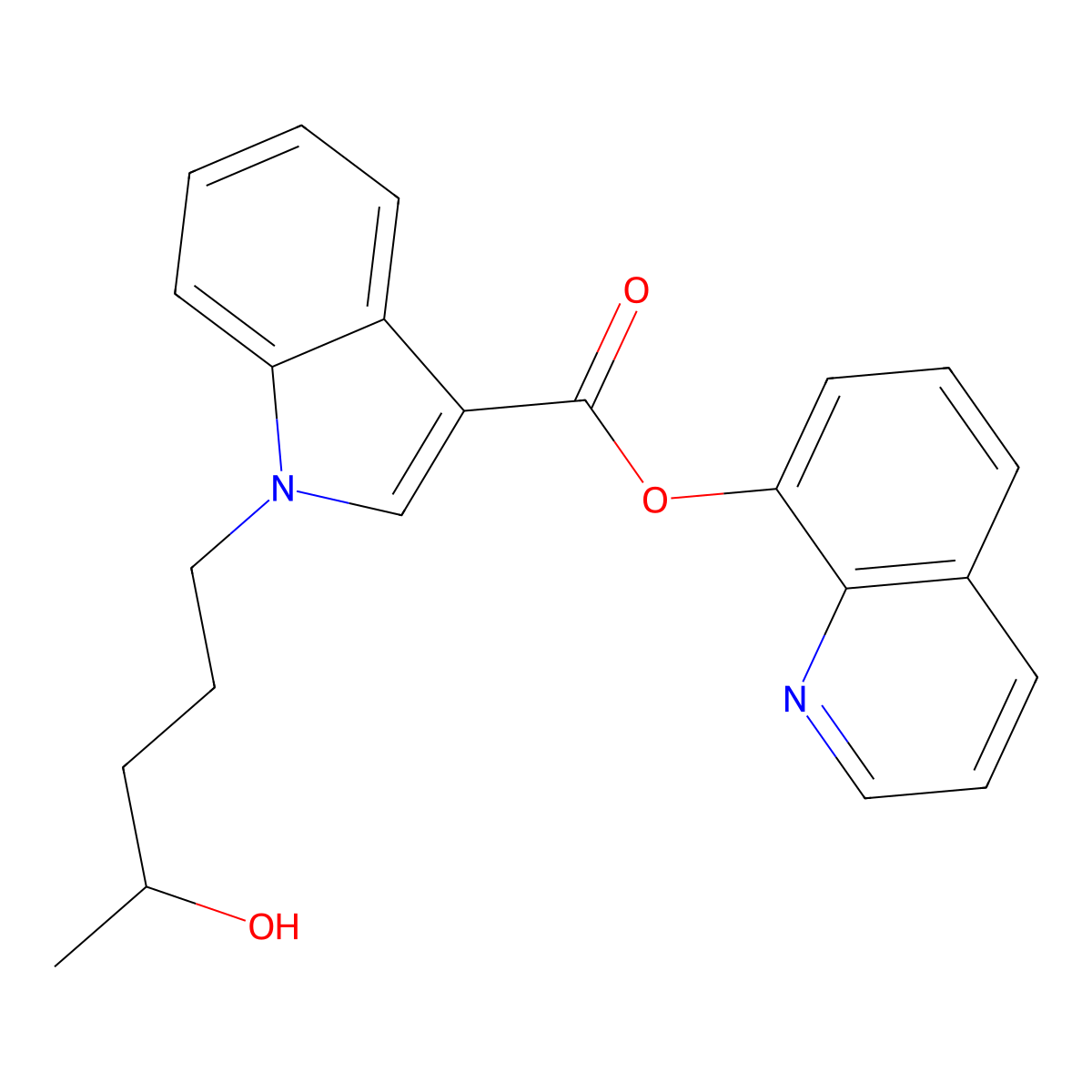 PB-22 N-(4-hydroxypentyl) metabolite molecular structure, CAS 2071636-79-6