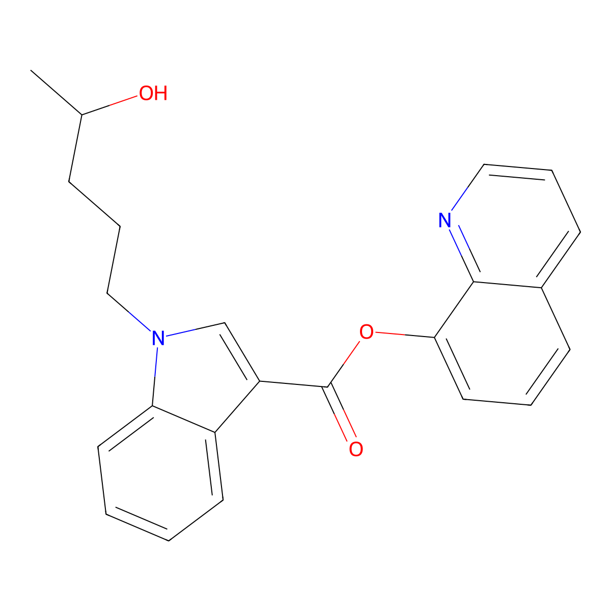 PB-22 N-(4-hydroxypentyl) metabolite molecular structure, CAS 2071636-79-6