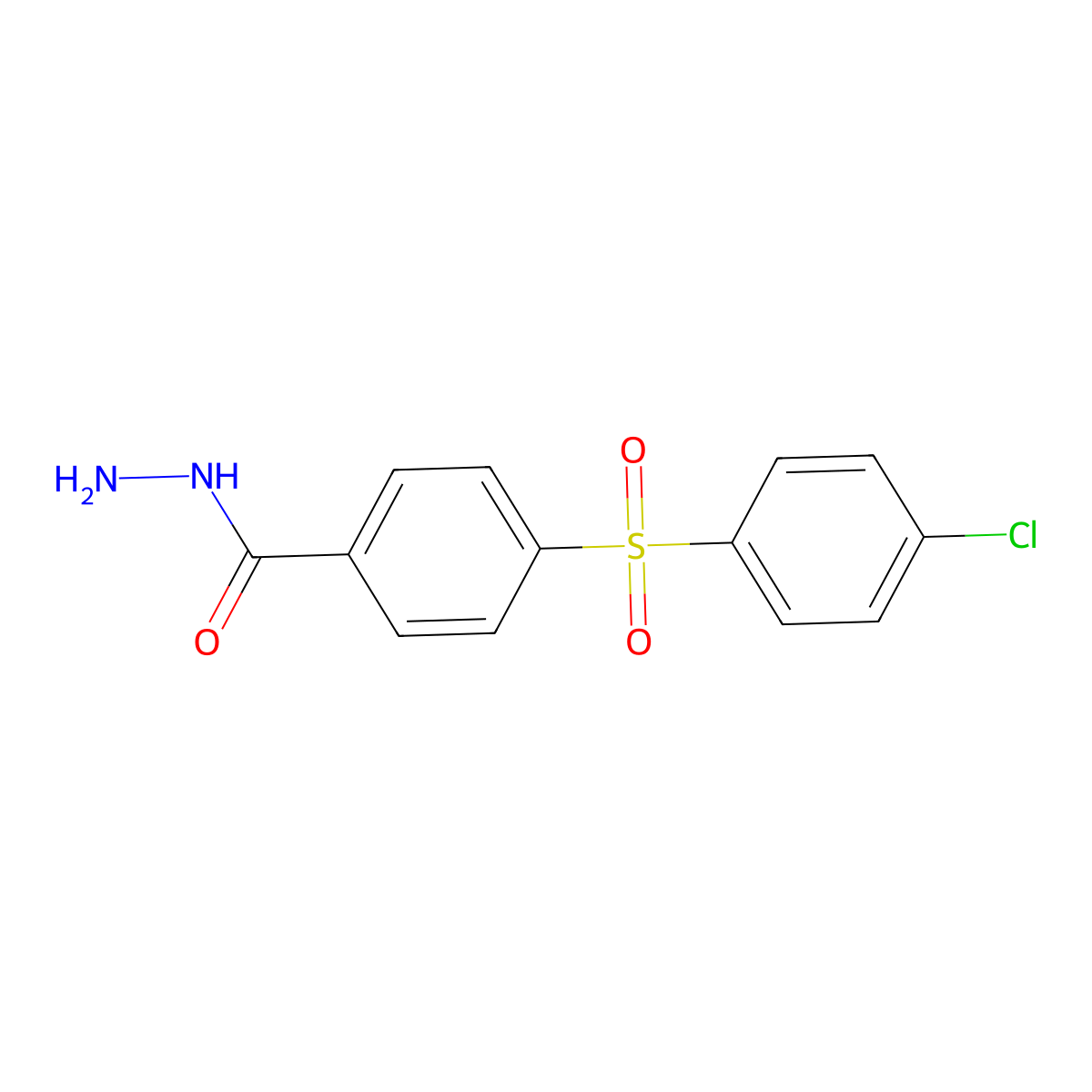 4-(4-Chlorophenyl)sulfonylbenzohydrazide molecular structure, CAS 20721-08-8