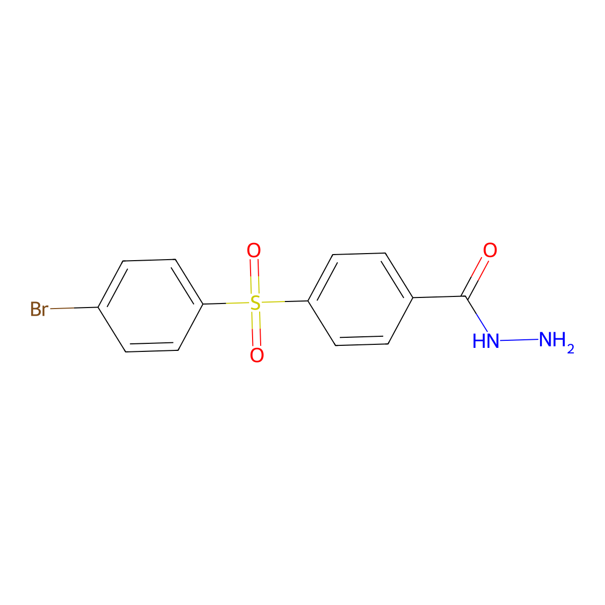 4-(4-Bromobenzene-1-sulfonyl)benzohydrazide molecular structure, CAS 20721-09-9