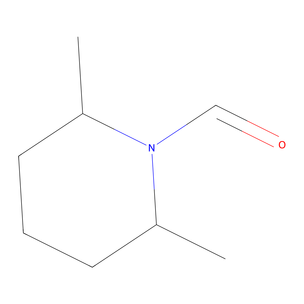 2,6-Dimethyl-1-piperidinecarboxaldehyde molecular structure, CAS 20722-50-3