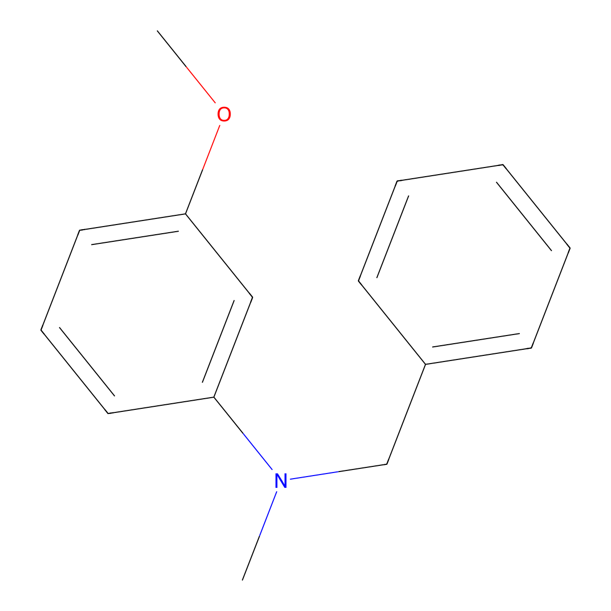 N-benzyl-3-methoxy-N-methylaniline molecular structure, CAS 207222-89-7