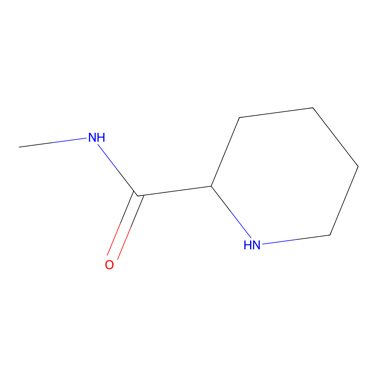 (S)-N-Methylpiperidine-2-carboxamide molecular structure, CAS 207229-06-9