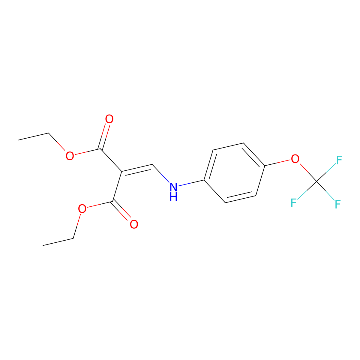 Diethyl 2-[[[4-(Trifluoromethoxy)phenyl]amino]methylene]malonate molecular structure, CAS 207231-22-9