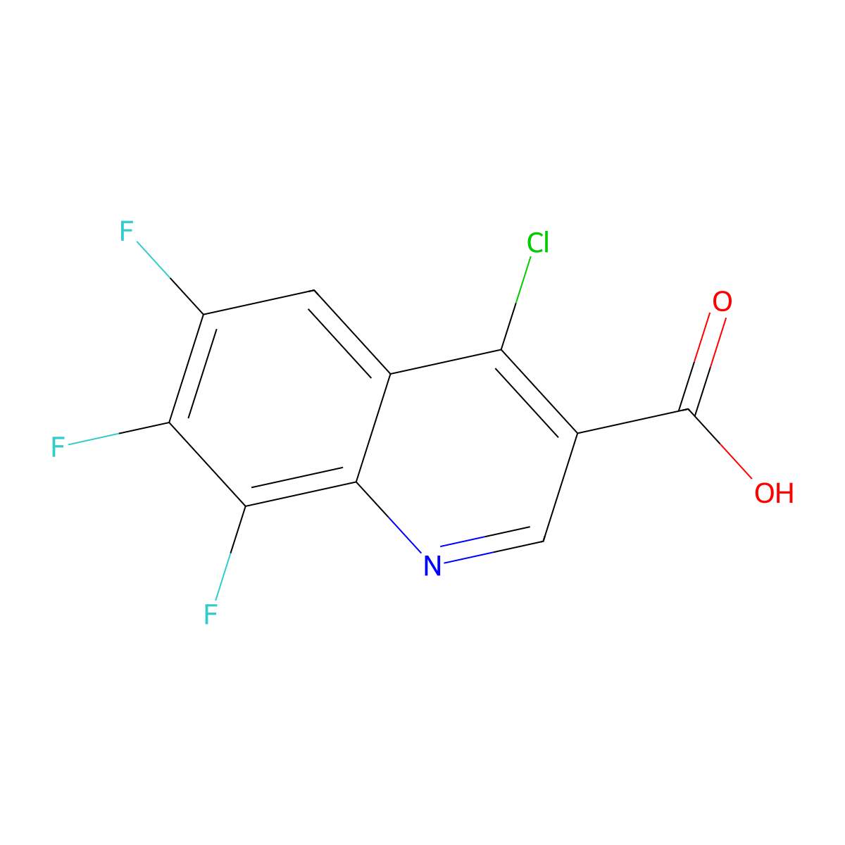 4-Chloro-6,7,8-trifluoroquinoline-3-carboxylic acid molecular structure, CAS 207231-25-2