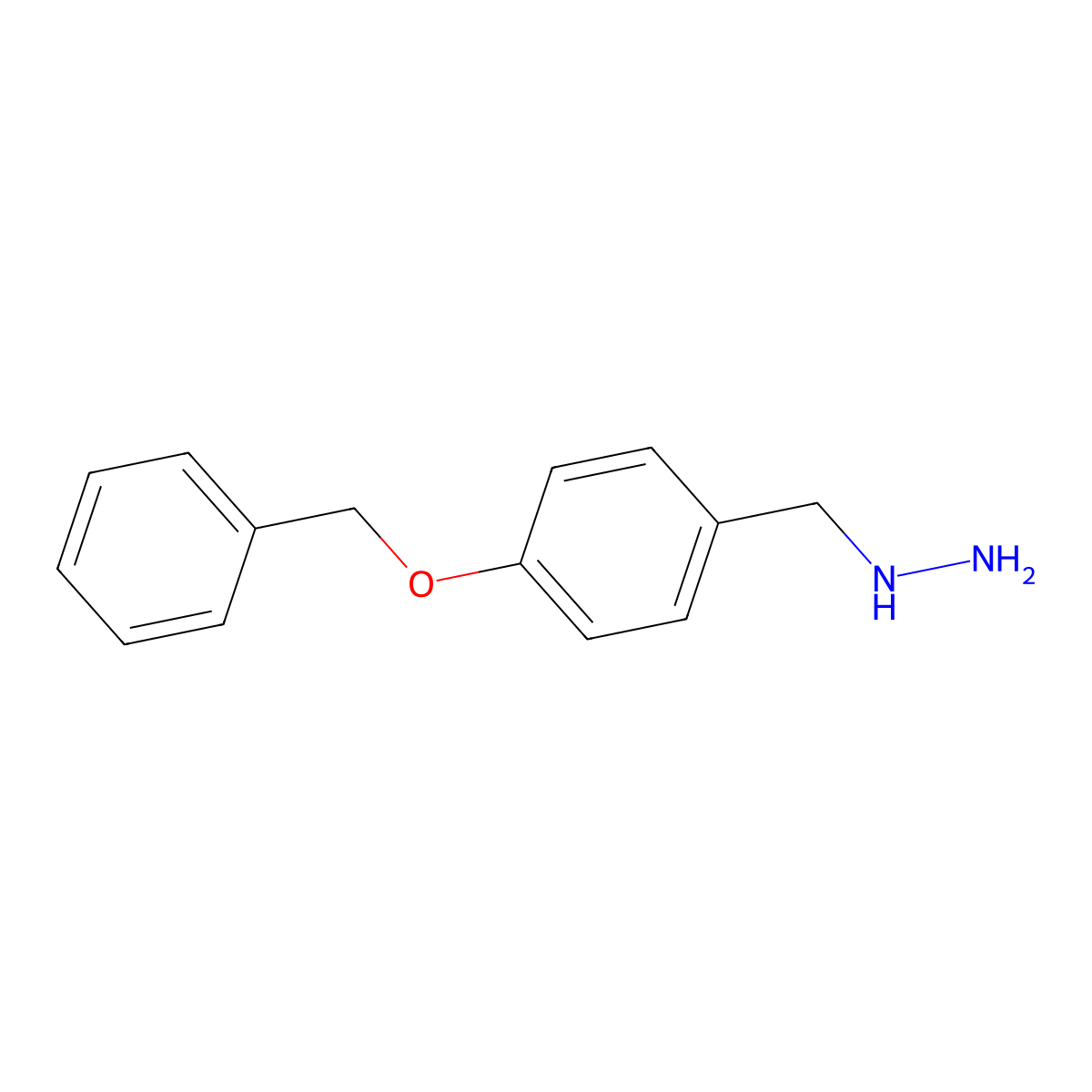 (4-Benzyloxy-benzyl)-hydrazine molecular structure, CAS 207233-86-1