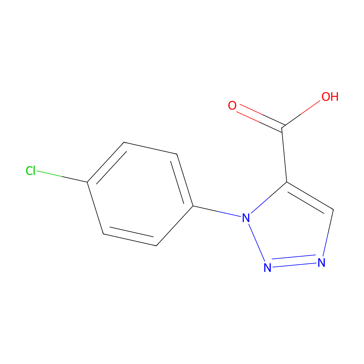 1-(4-Chlorophenyl)-1H-1,2,3-triazole-5-carboxylic acid molecular structure, CAS 20725-38-6