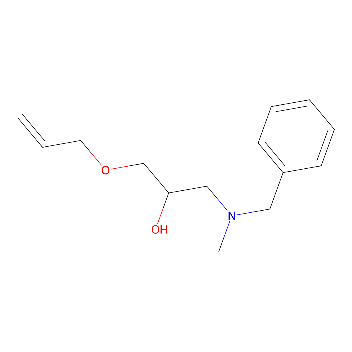 1-[Methyl(phenylmethyl)amino]-3-(2-propen-1-yloxy)-2-propanol molecular structure, CAS 20726-40-3