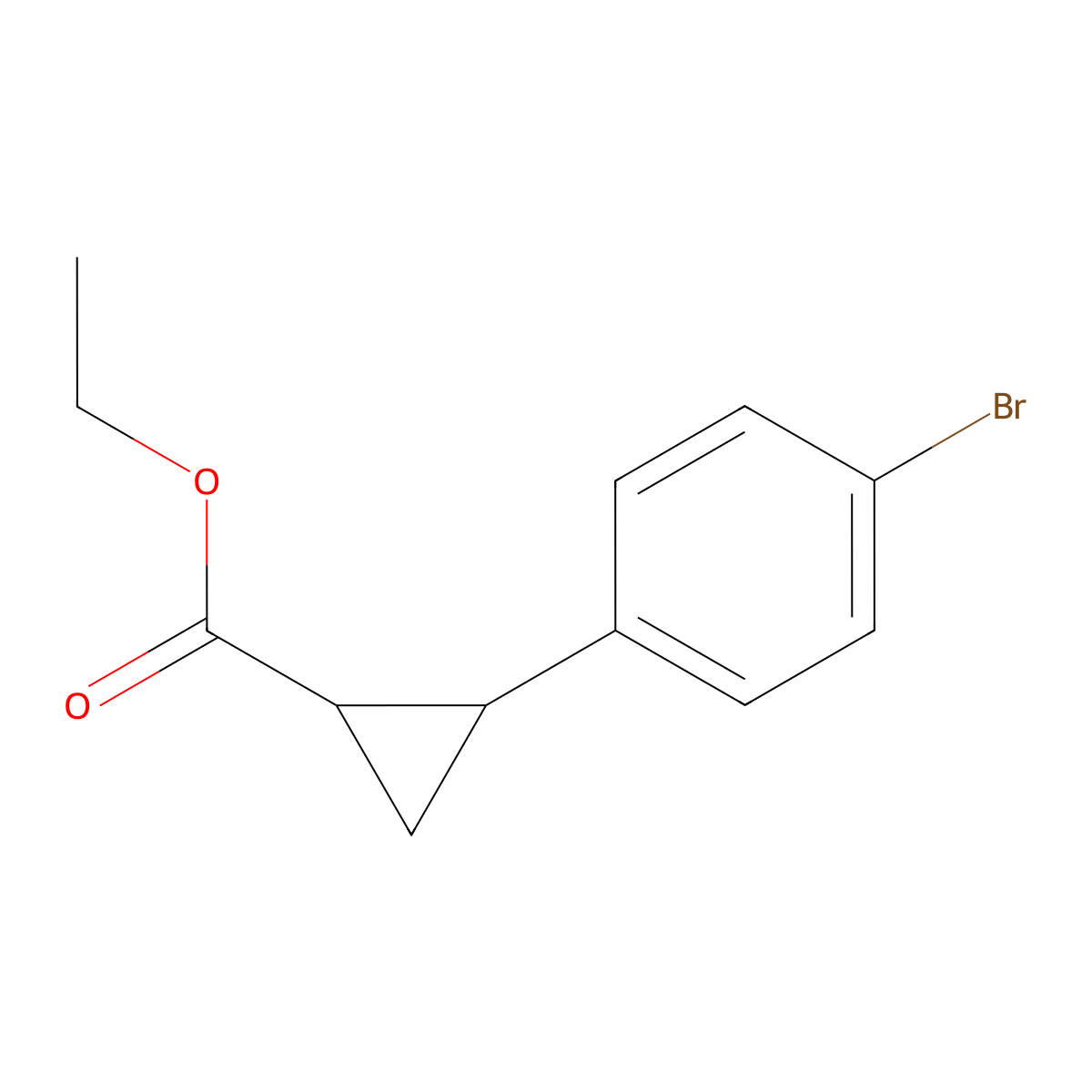 ethyl (1R,2R)-2-(4-bromophenyl)cyclopropanecarboxylate molecular structure, CAS 207279-37-6