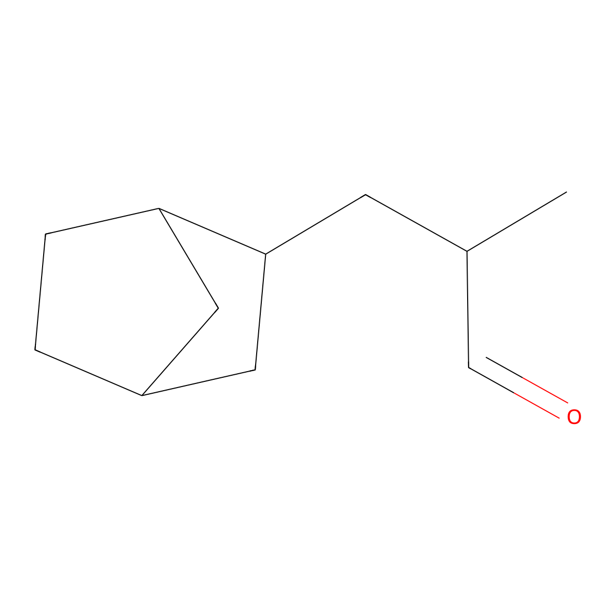 Bicyclo(2.2.1)heptane-2-propanal, alpha-methyl- molecular structure, CAS 20728-03-4