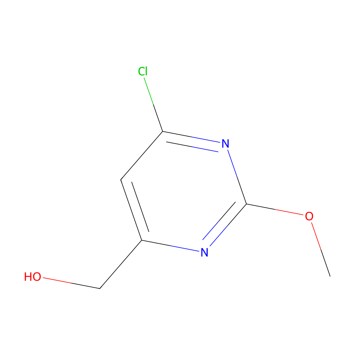 (6-Chloro-2-methoxypyrimidin-4-YL)methanol molecular structure, CAS 2072804-89-6