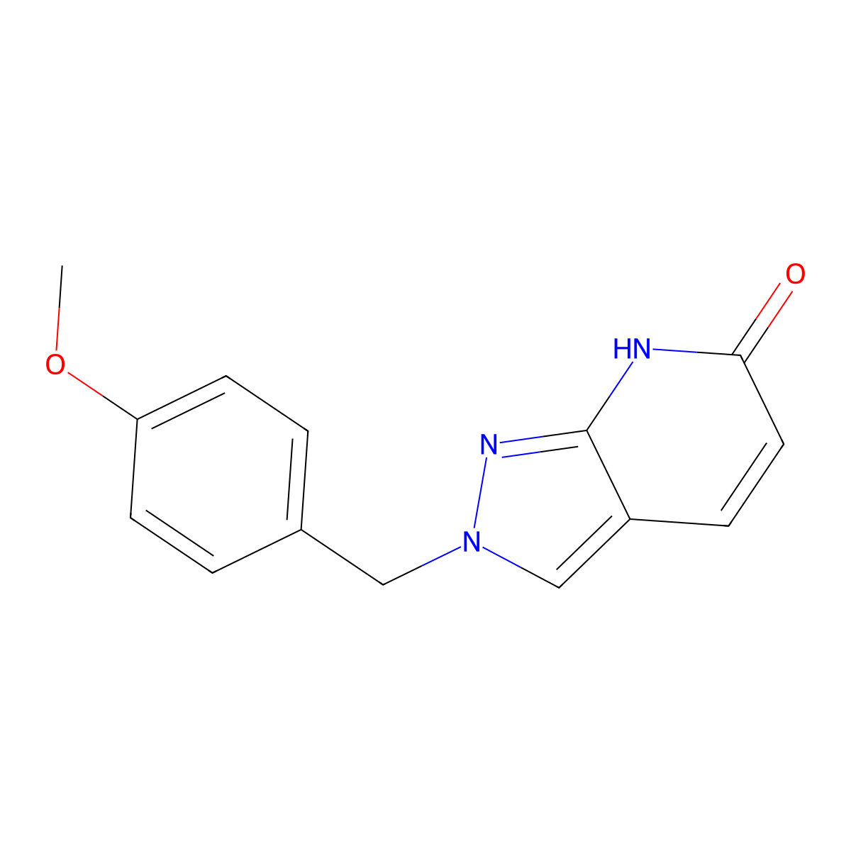2-(4-Methoxybenzyl)-2H-pyrazolo[3,4-B]pyridin-6-OL molecular structure, CAS 2072806-15-4