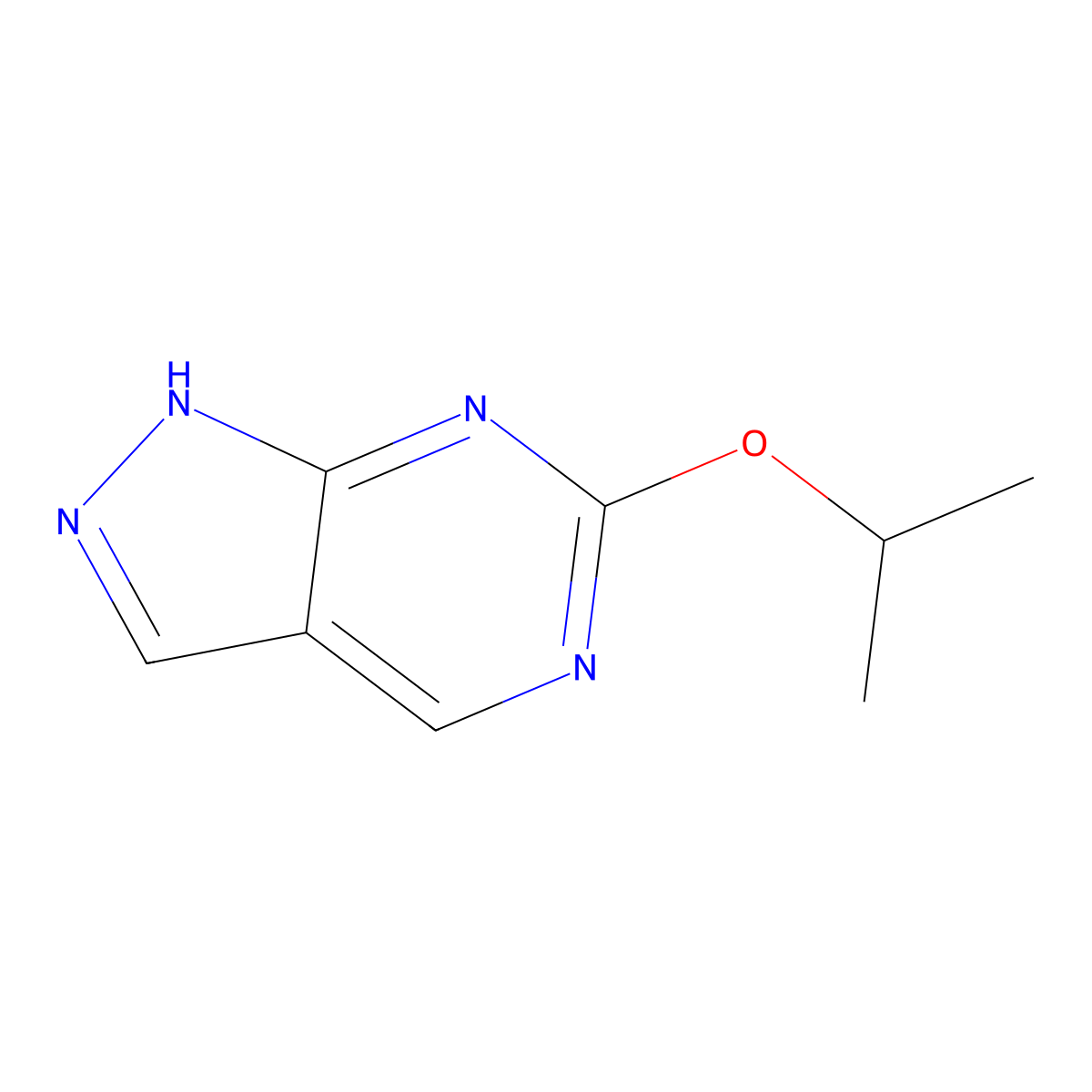 6-Isopropoxy-1H-pyrazolo[3,4-D]pyrimidine molecular structure, CAS 2072806-22-3