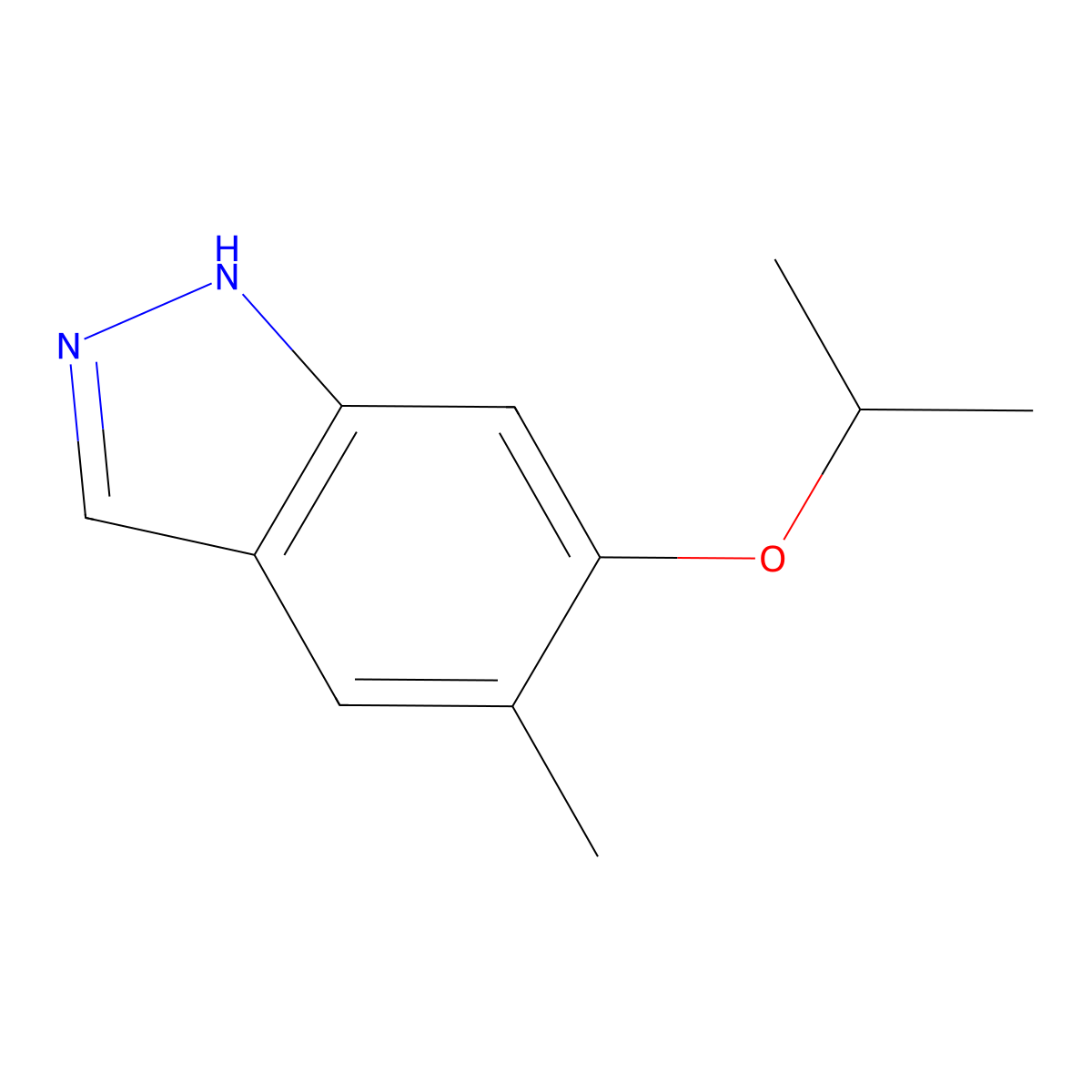 6-Isopropoxy-5-methyl-1H-indazole molecular structure, CAS 2072808-90-1