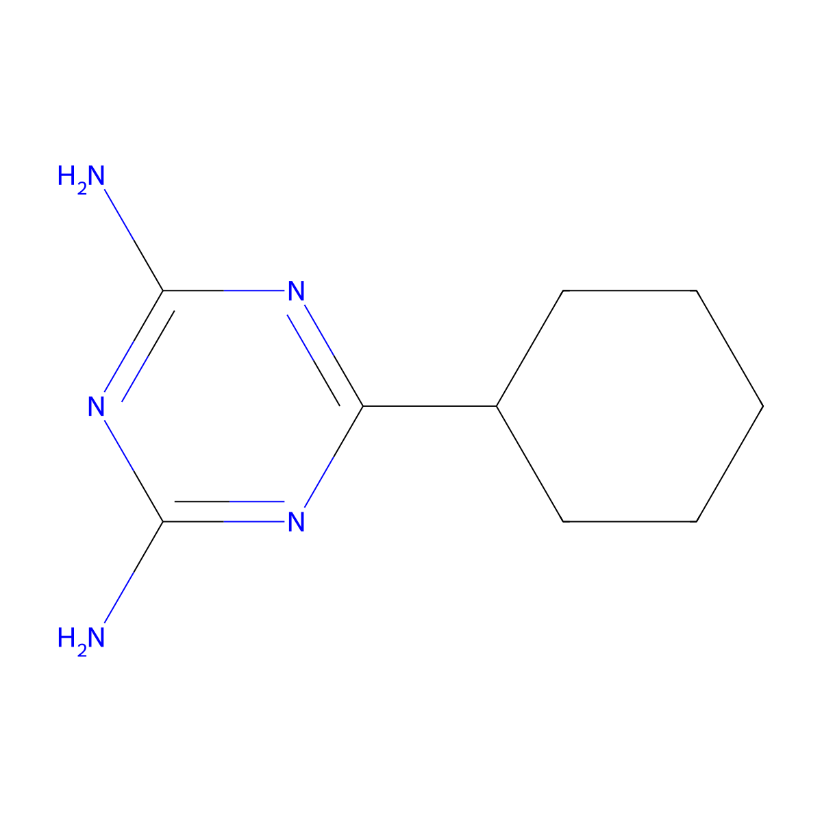 6-Cyclohexyl-1,3,5-triazine-2,4-diamine molecular structure, CAS 20729-20-8