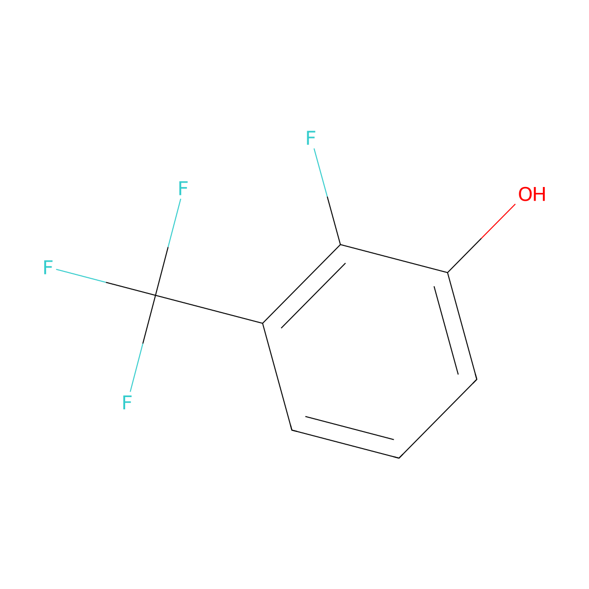 2-Fluoro-3-(trifluoromethyl)phenol molecular structure, CAS 207291-85-8