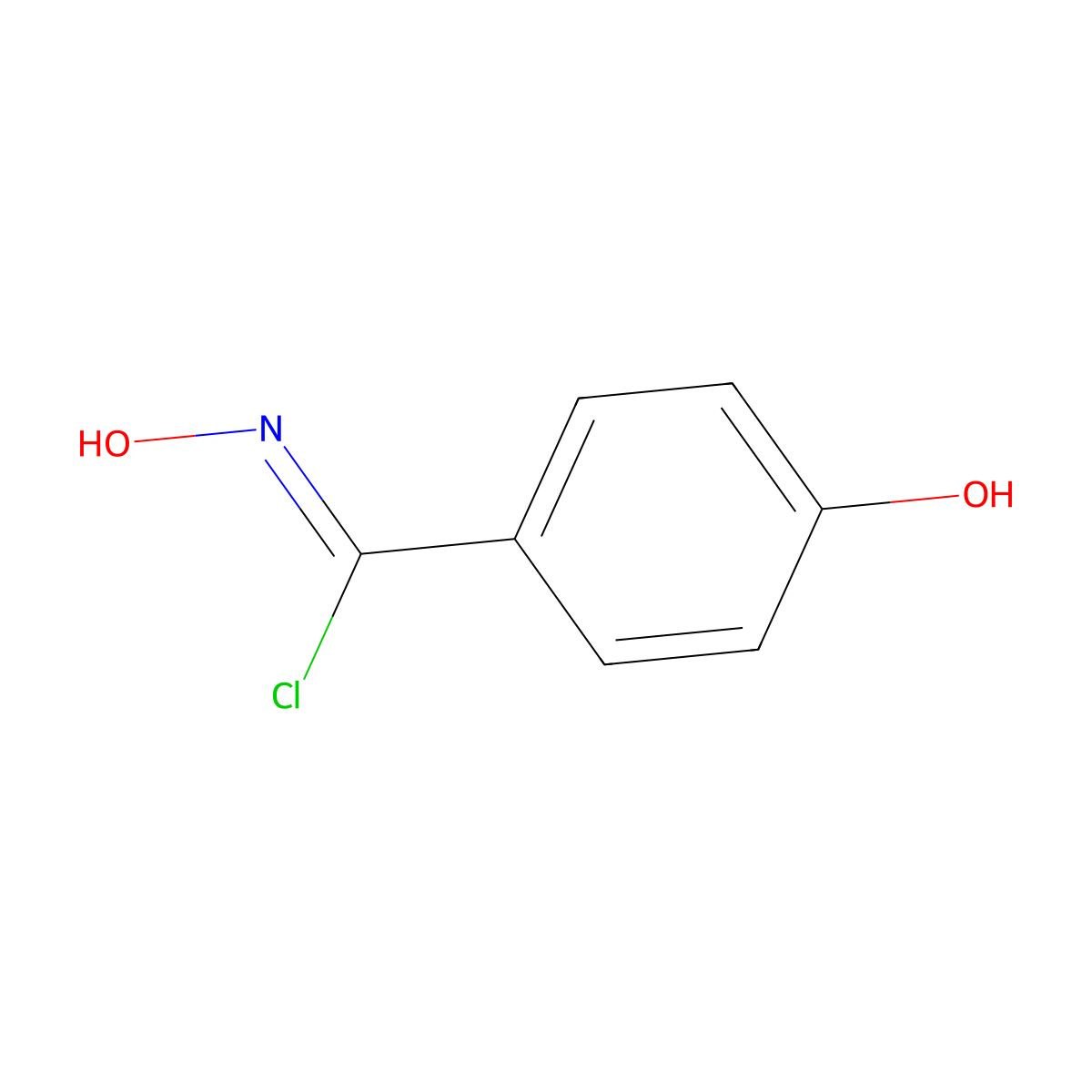 N,4-Dihydroxybenzenecarboximidoyl chloride molecular structure, CAS 207297-08-3