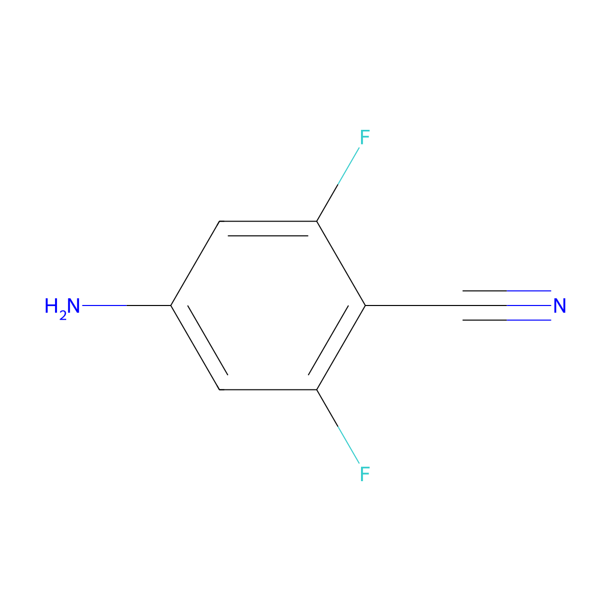 4-Amino-2,6-difluorobenzonitrile molecular structure, CAS 207297-92-5