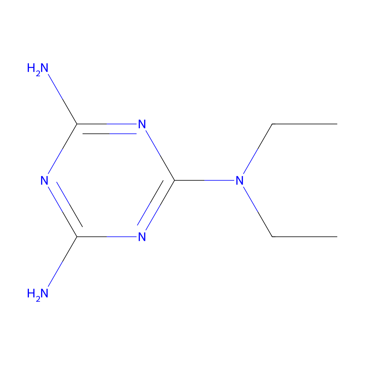 2,4-Diamino-6-diethylamino-1,3,5-triazine molecular structure, CAS 2073-31-6