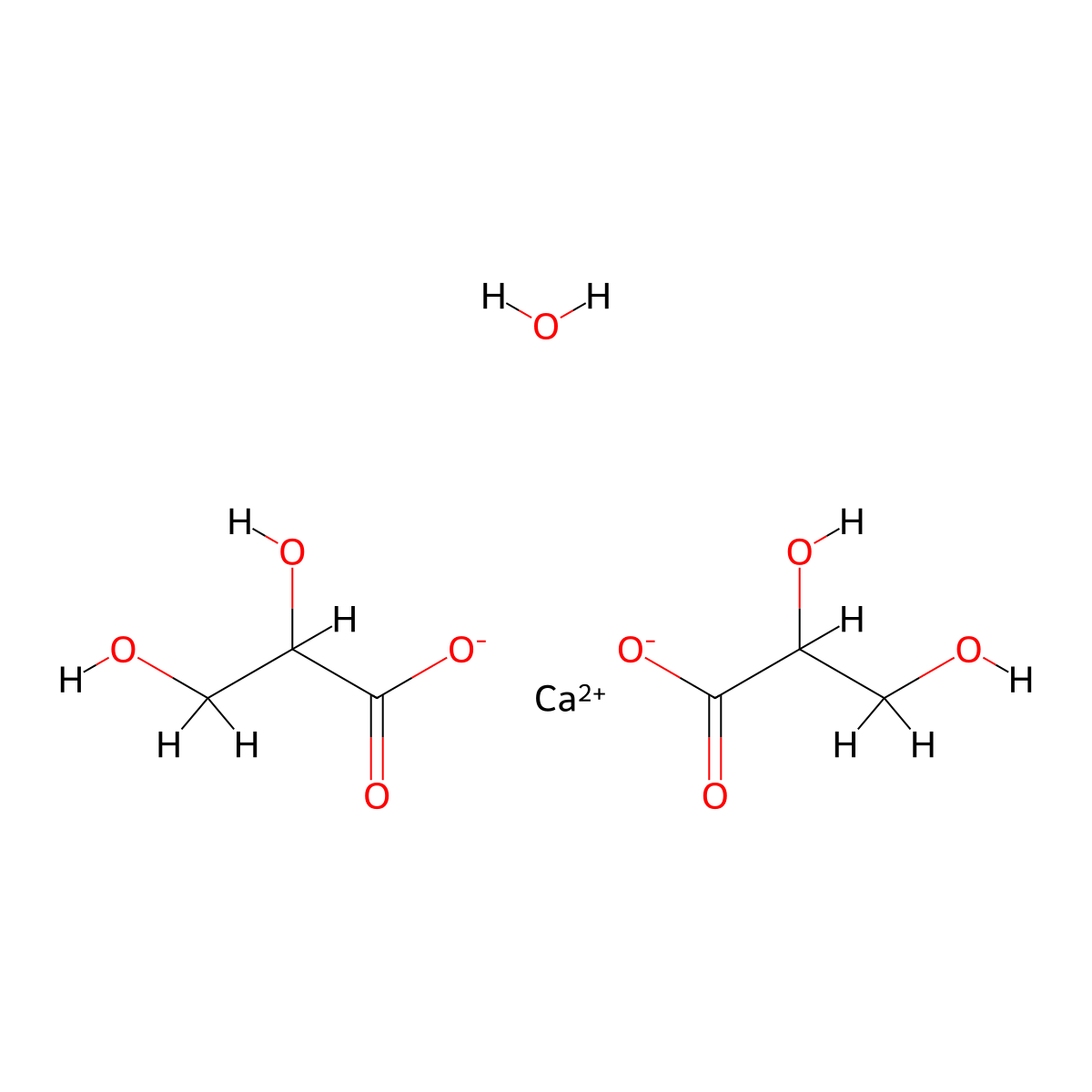 Calcium DL-Glycerate Hydrate molecular structure, CAS 207300-72-9