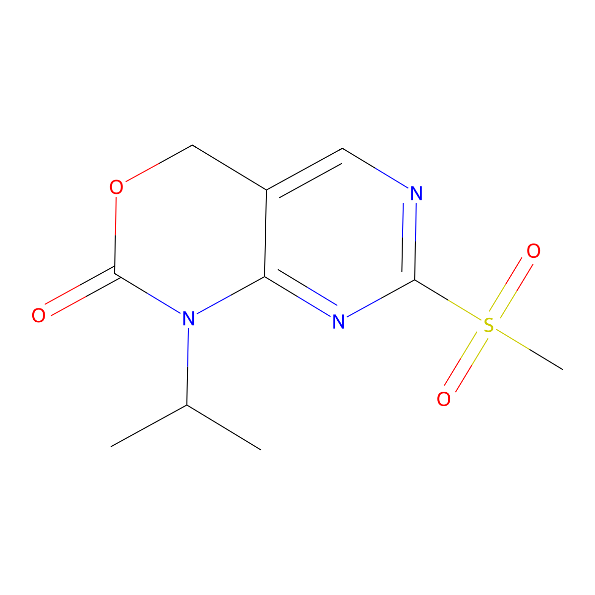 1-Isopropyl-7-(methylsulfonyl)-1,4-dihydro-2H-pyrimido[4,5-D][1,3]oxazin-2-one molecular structure, CAS 2073047-07-9