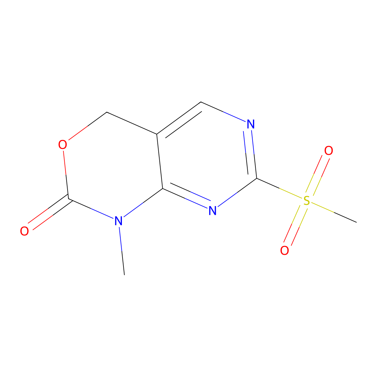 1-Methyl-7-(methylsulfonyl)-1,4-dihydro-2H-pyrimido[4,5-D][1,3]oxazin-2-one molecular structure, CAS 2073047-11-5