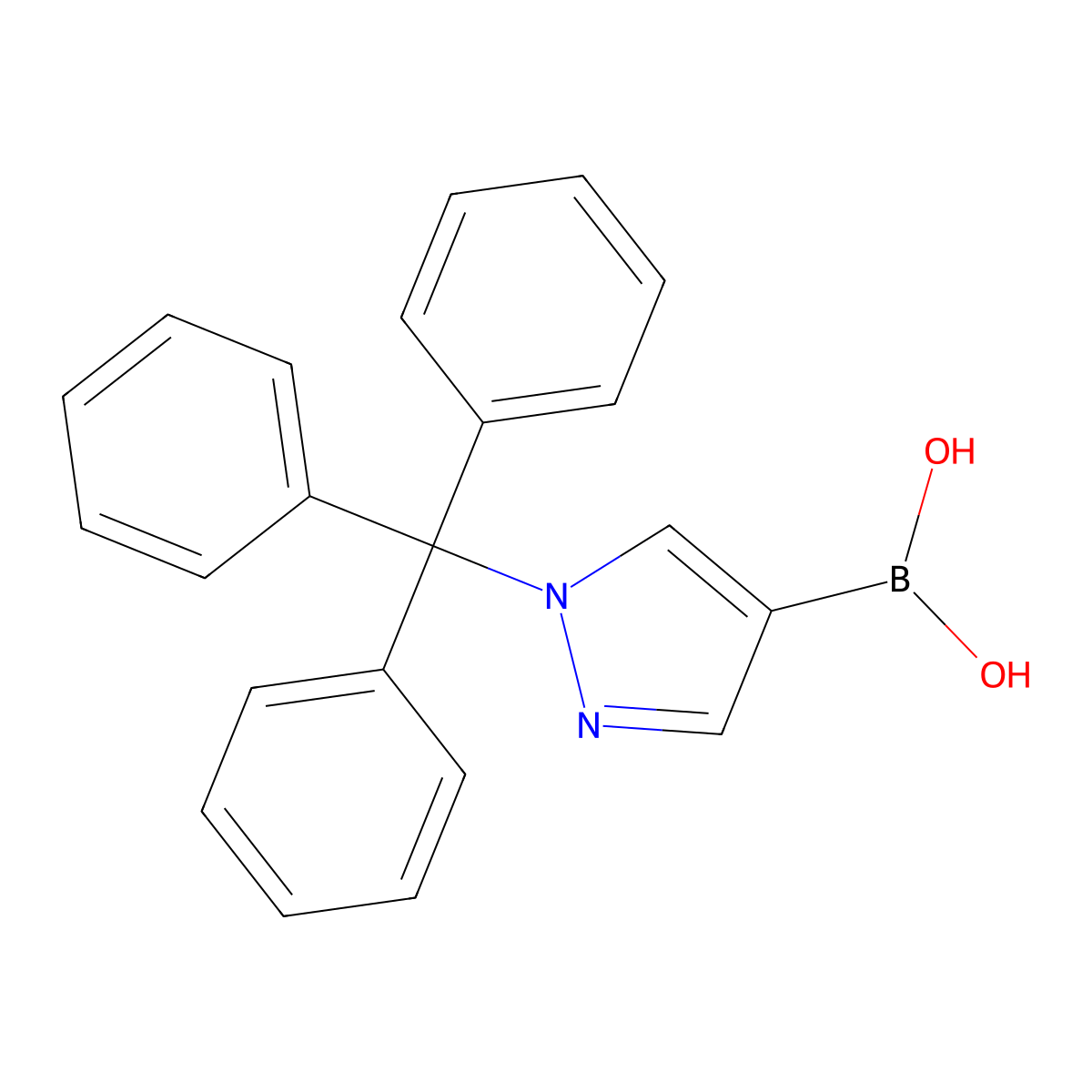 (1-Trityl-1H-pyrazol-4-yl)boronic acid molecular structure, CAS 207307-51-5