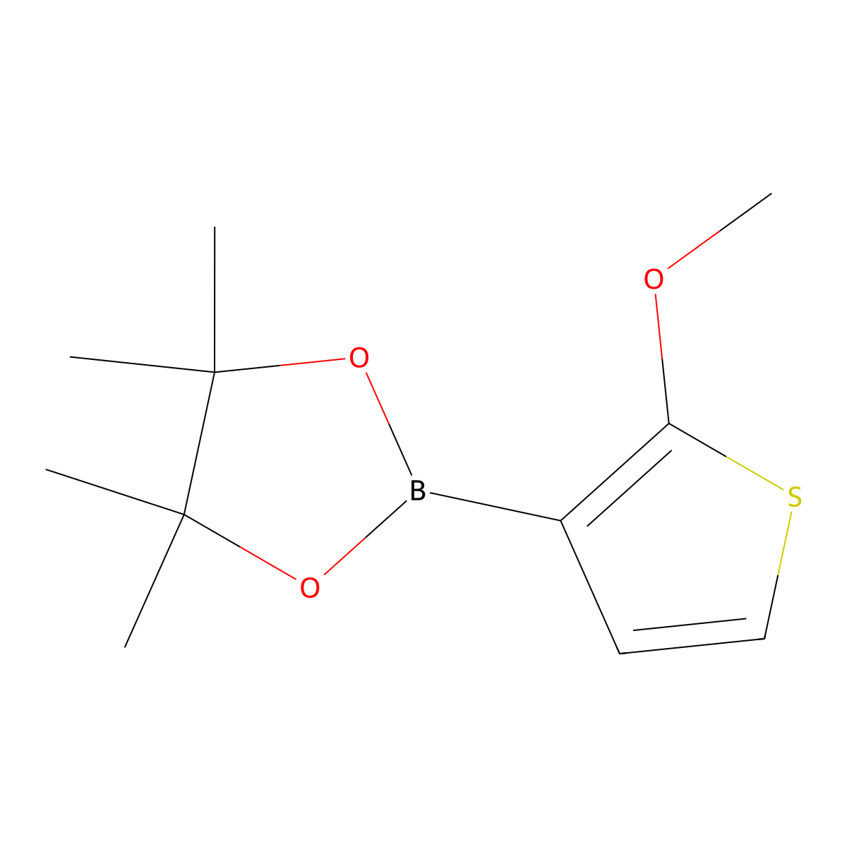 2-(2-Methoxythiophen-3-yl)-4,4,5,5-tetramethyl-1,3,2-dioxaborolane molecular structure, CAS 2073096-04-3