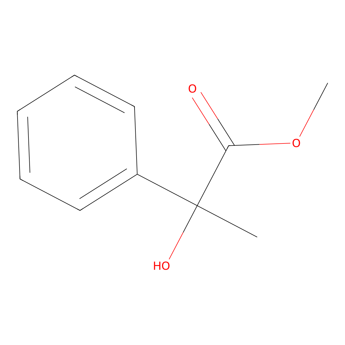 Methyl 2-hydroxy-2-phenylpropanoate molecular structure, CAS 20731-95-7
