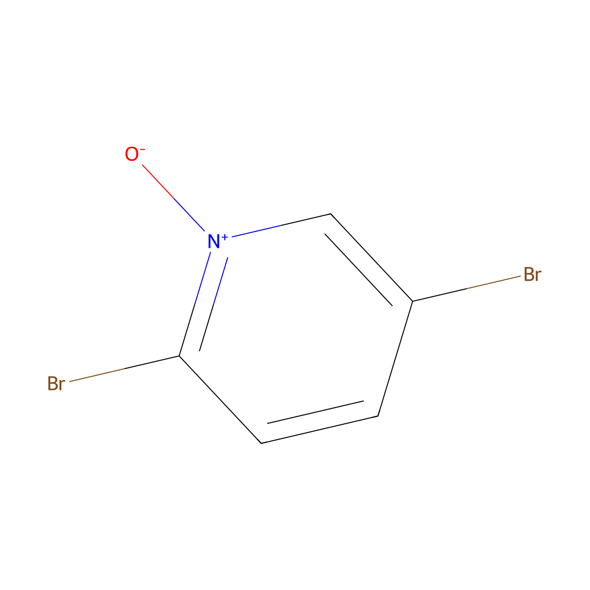 2,5-Dibromopyridine 1-oxide molecular structure, CAS 20734-22-9