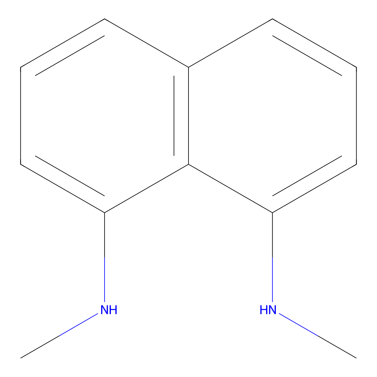 N,N'-Dimethyl-1,8-naphthalenediamine molecular structure, CAS 20734-56-9