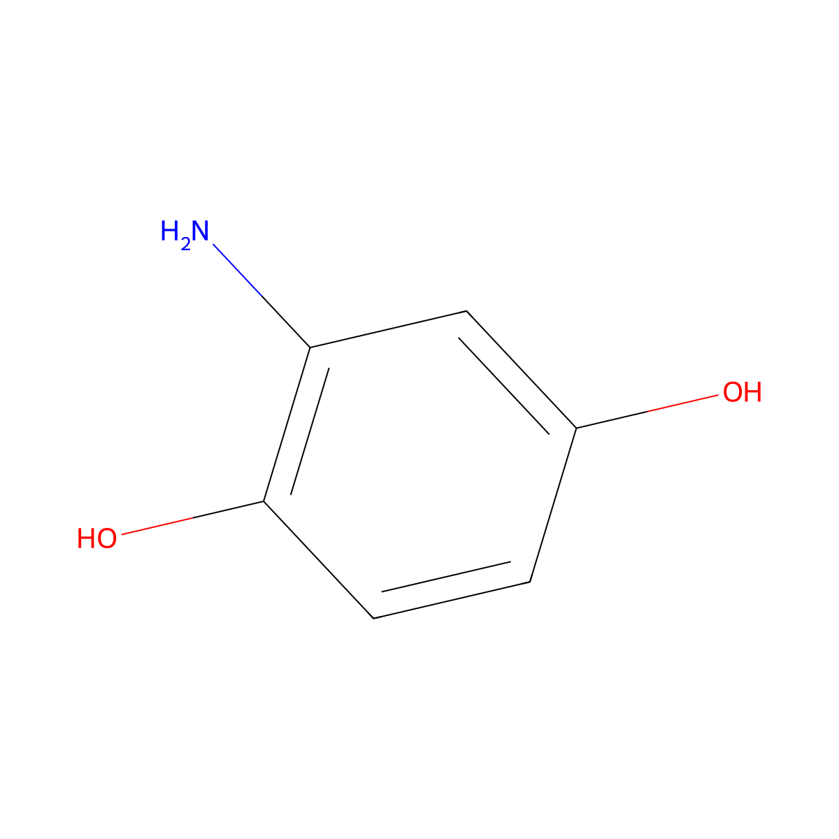 Aminohydroquinone molecular structure, CAS 20734-68-3
