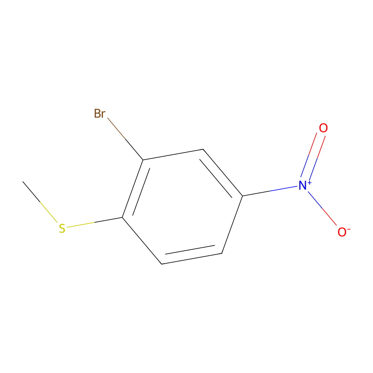 2-Bromo-1-methylsulfanyl-4-nitrobenzene molecular structure, CAS 20735-01-7
